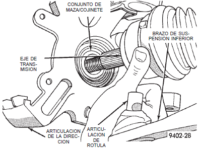 Separaci&oacute;n de la direcci&oacute;n del perno esp&aacute;rrago de la articulaci&oacute;n de r&oacute;tula del conjunto de la direcci&oacute;n